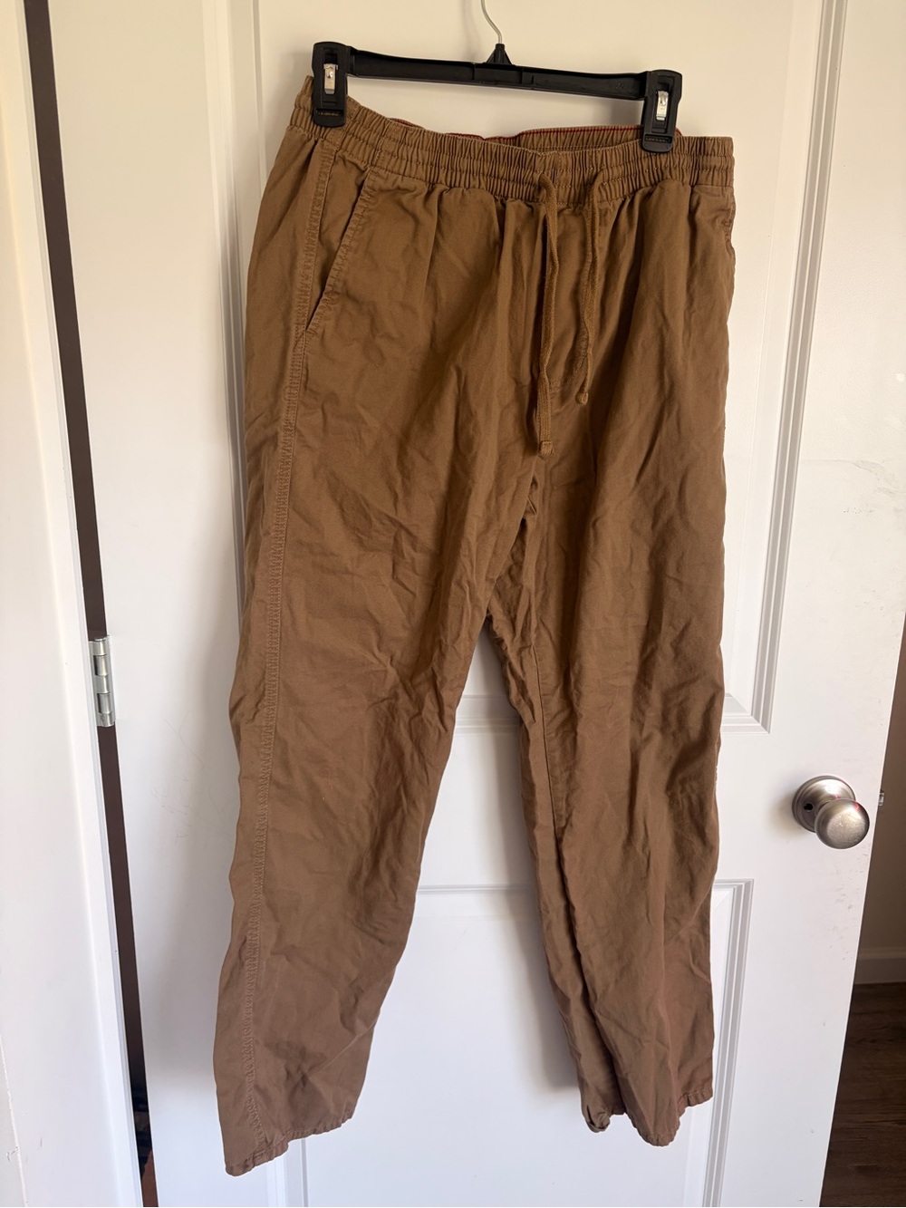 Men's  Vans elastic Drawstring Pants - Brown
